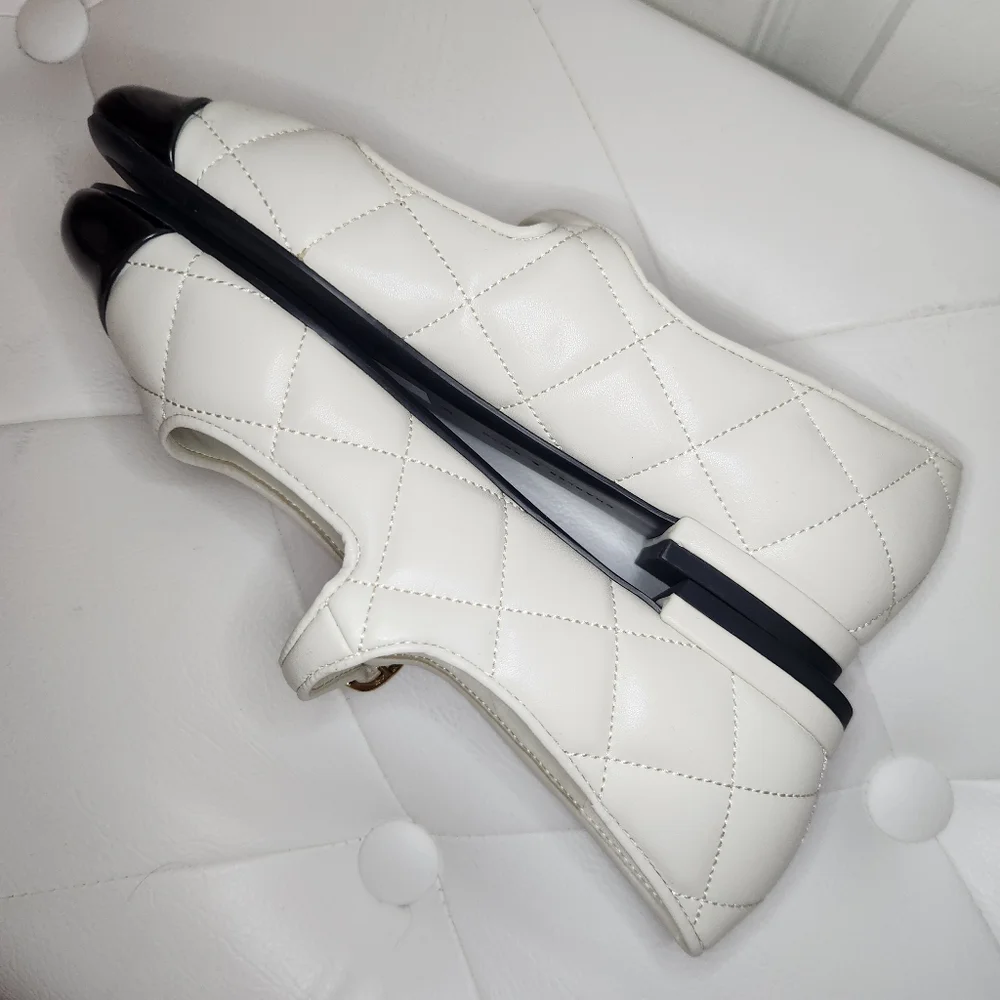 Charles & Keith Quilted Cap Toe Mary Janes 35 - Picture 6 of 8